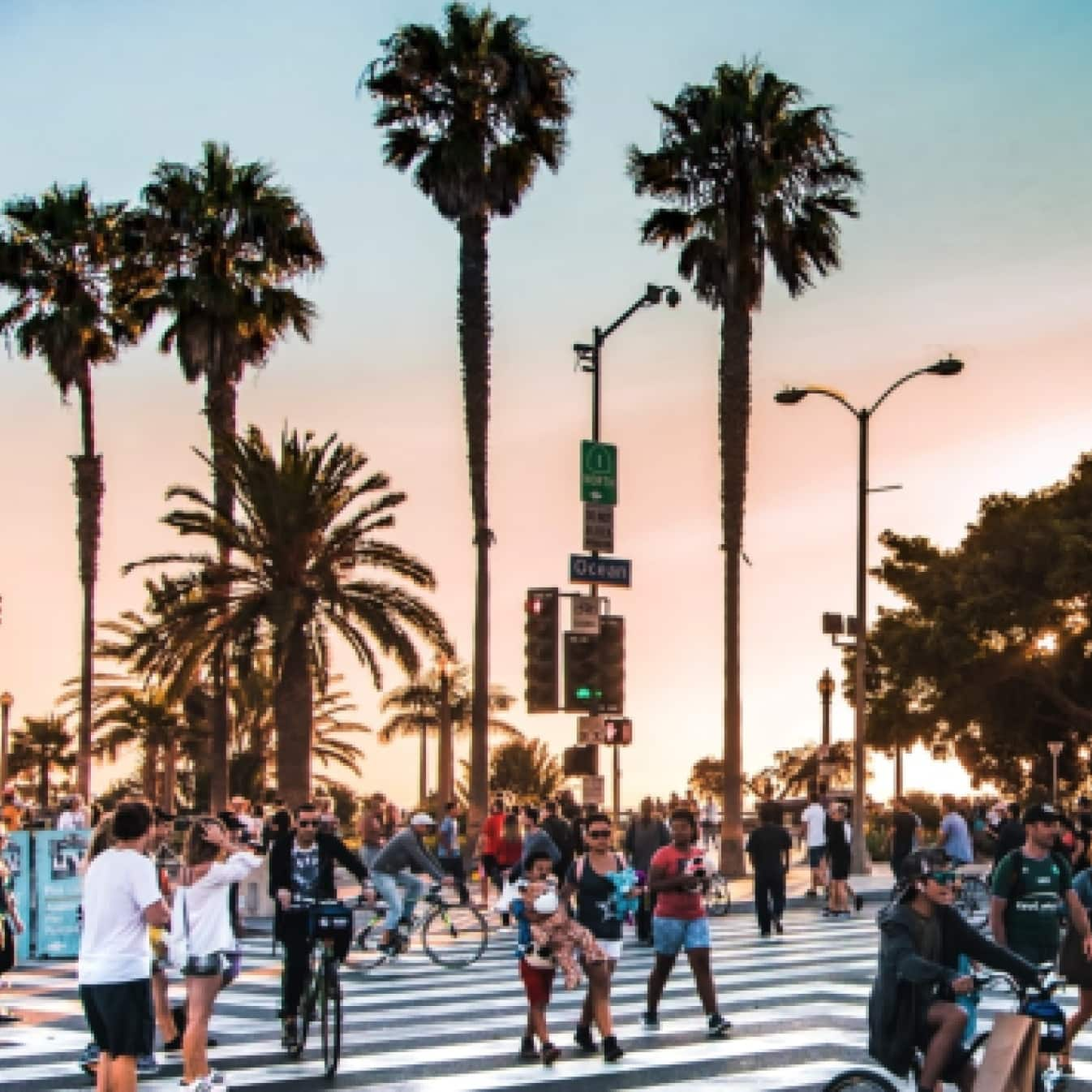 Venice Beach esplanade in Los Angeles.